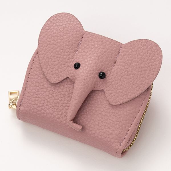 Nahkainen luottokorttilompakko Elephant Pattern Change Small Bag Ba Pink