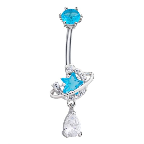 Krystall Dingle Navlepiercing Ringer Rustfritt Stål Zirkon Univer A