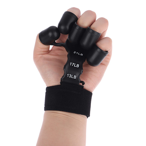 Finger Gripper Patients Hand Vahvistaja Finger Flexion ja Ex Black 13-21LB