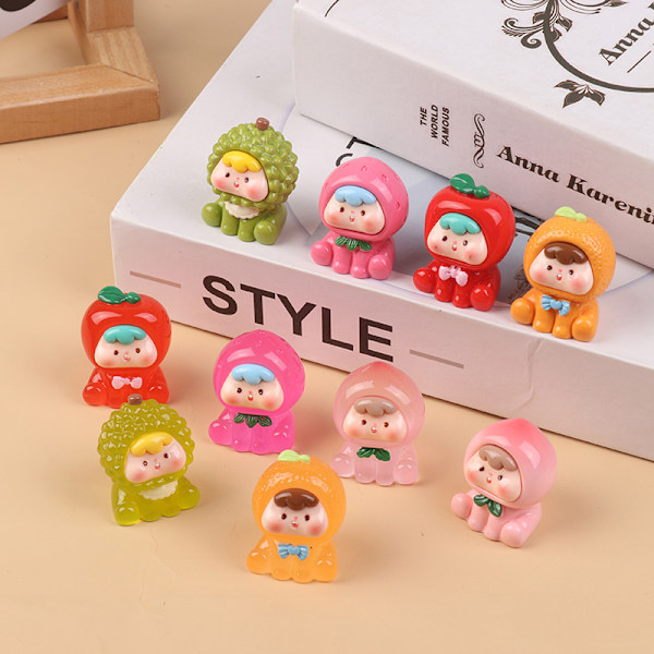 Hedelmäinen Yövaloinen Miniatyyrihahmo Resin Crafts DIY Auto Sisustus A8-noctilucous