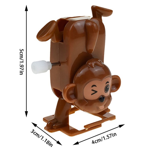 Funny Monkey Håndstand Walking Clockwork Legetøj Oprulningslegetøj til Ki