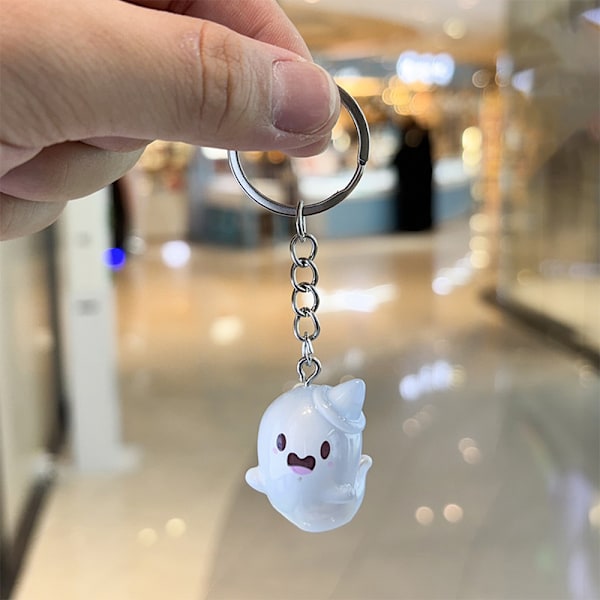 e Liten Spöke Harts Figursnyckelring För Kvinnor Nyckelring Väska Charm A1