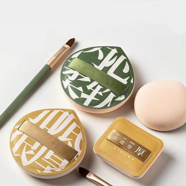 Makeup Sponge Puff Sæt Makeup Powder Concealer Super Soft Cotto Green L
