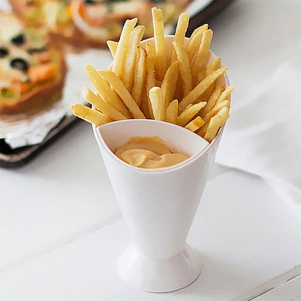 1 stk Snack Cone Stativ Dip Holder Pommes frites/Chips/Biter/Fingermat/Saus