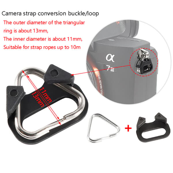 1 Par Kamera Lug Ring Kamera Stropp Trekant Splitt Ring Krok For A