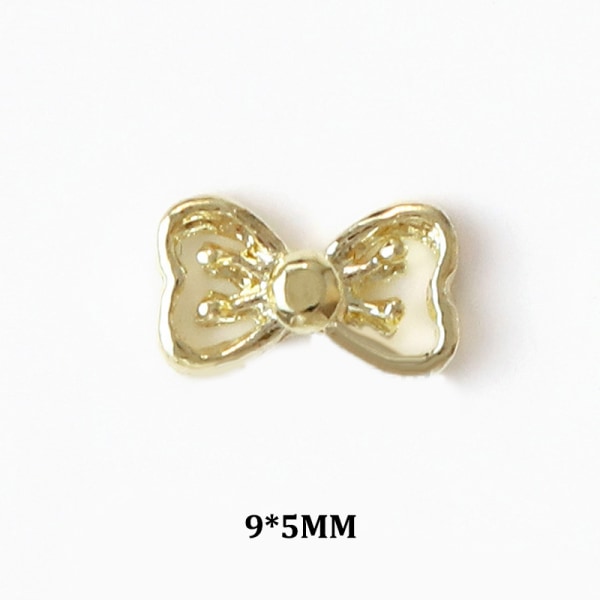 10 kpl Nail Art Decoration 3D Ribbon Bow Nail Art Charm Metal Ma A6 10Pcs