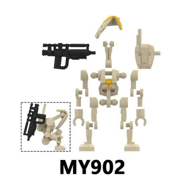 NY Byggkloss STRIDSDROID Krigare Monteringsmodell Prydnad A5