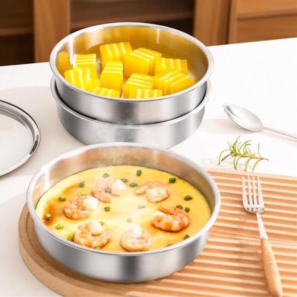 Dampet eggeskål i rustfritt stål Ramen Ris Fruktsalat Gryte Bo B