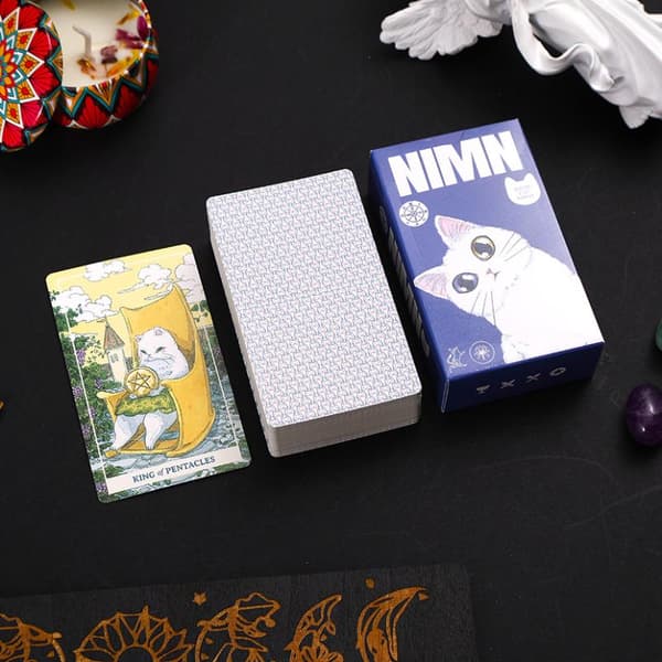 78 stk. White Cat Deck komplett sett NIMN-kort spådomsspill for A1