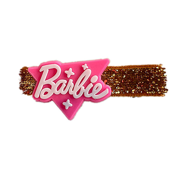 Vaaleanpunainen Barbie Duckbill -hiusklipsi, jossa on kiiltävä sydänsuunnittelu e ja sw 2