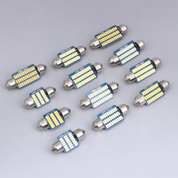 6 STK C5W LED Pærer Canbus Festoon LED Til Bil Interiør Nummerplade C2