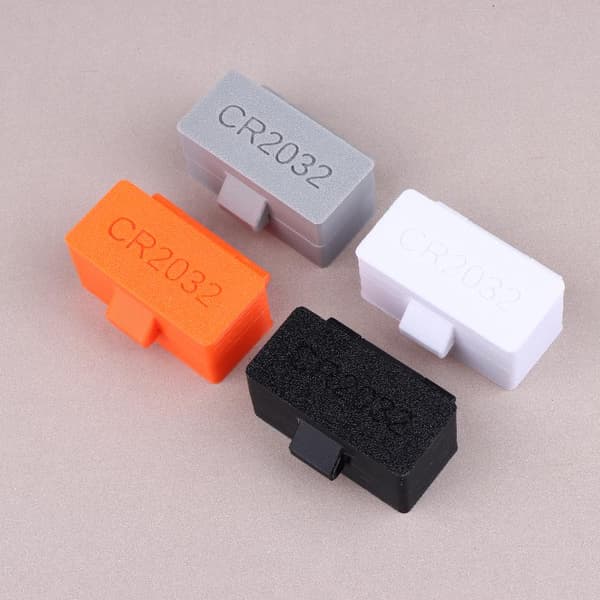 10-hulls CR2032 batteriboks myntcellebatterioppbevaringsveske Orange
