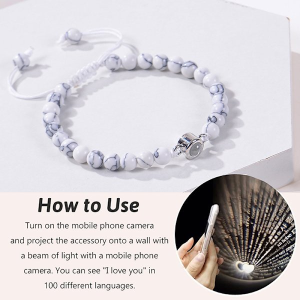Nye "I Love You" 100 Sprog Armbånd Personalized Photo Pro A3