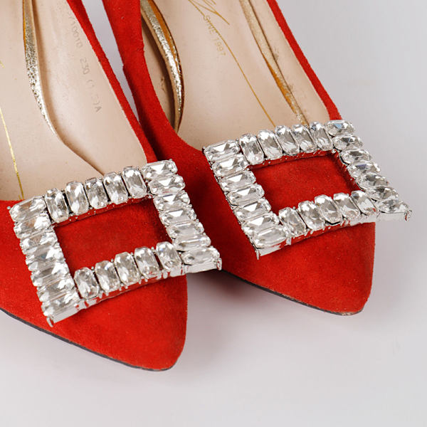 Krystalldekorasjoner Sko Clips Bride Rhinestone Skospenne Sh A6