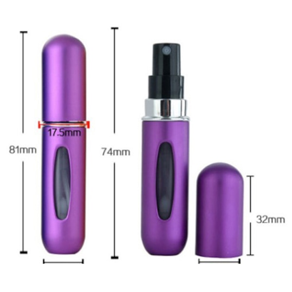 5ml Bärbar Mini Refillable Parfym Flaska Tom Cosmetic Spra