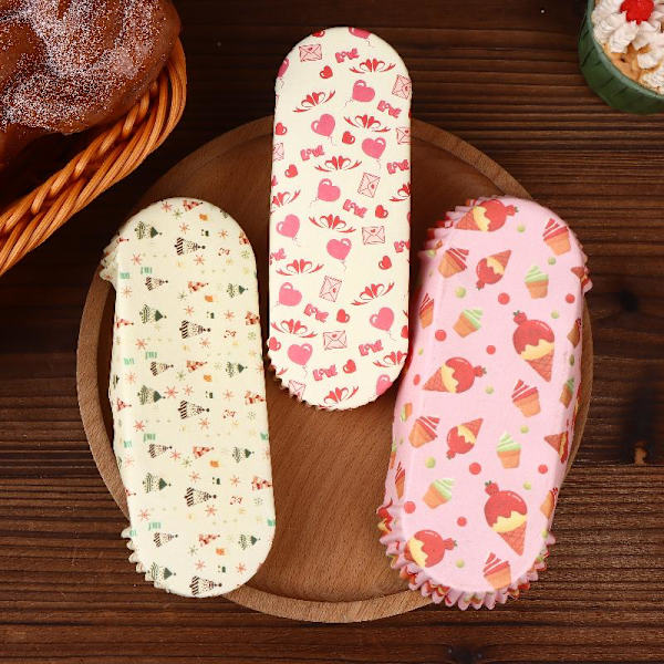 200 st båtformade muffinsformar i papper, oljesäkra C