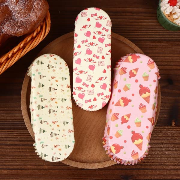 200 st båtformade muffinsformar i papper, oljesäkra E