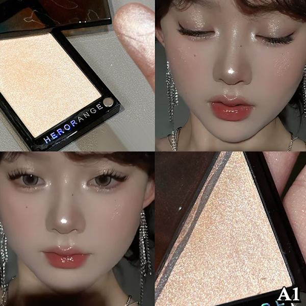 HERORANGE Professionel Shimmer Highlighter Blush Makeup Highlighter A1