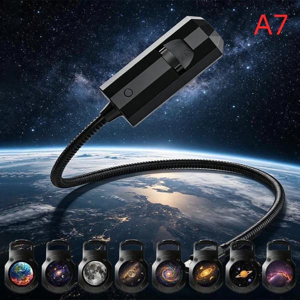 1Set USB-driven Galaxy Starry Sky Projektorlampa Takvägg A5