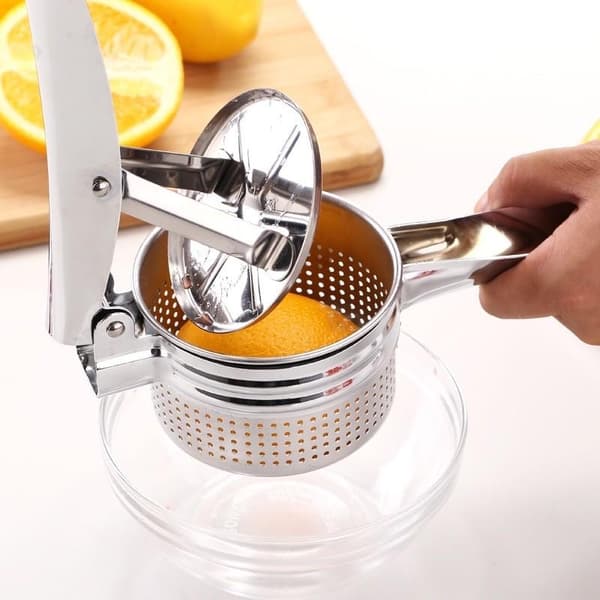 Manuell juicepress och potatispress i rostfritt stål Silver 2