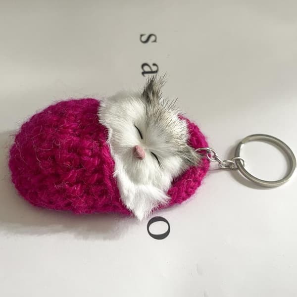 Simulering Mini Kat Nøglering e Plys Katte Med Lyd Børn B C