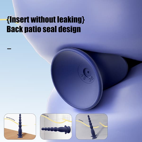 Manlig prostatamassage analplugg vibrator 10 vibrationer silikon Blue