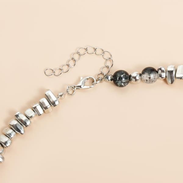 Ny uregelmæssig perlekæde choker til kvinder mode elegant sort 1pc