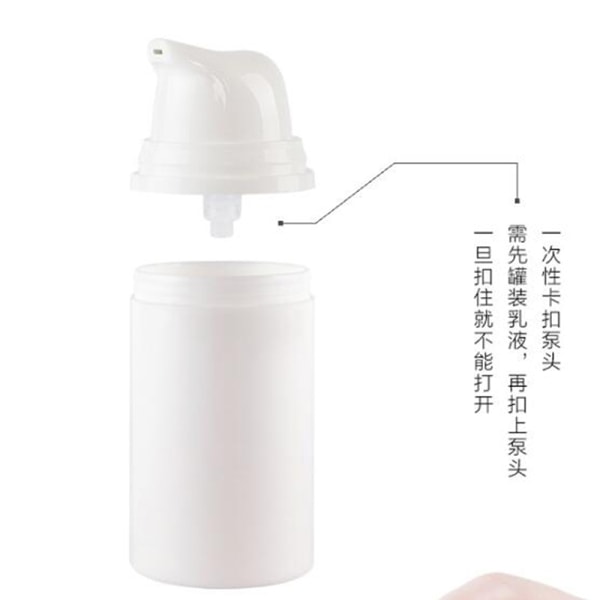 15 ml 30 ml 50 ml tomma plastflaskor för kosmetiska resevätskor White B