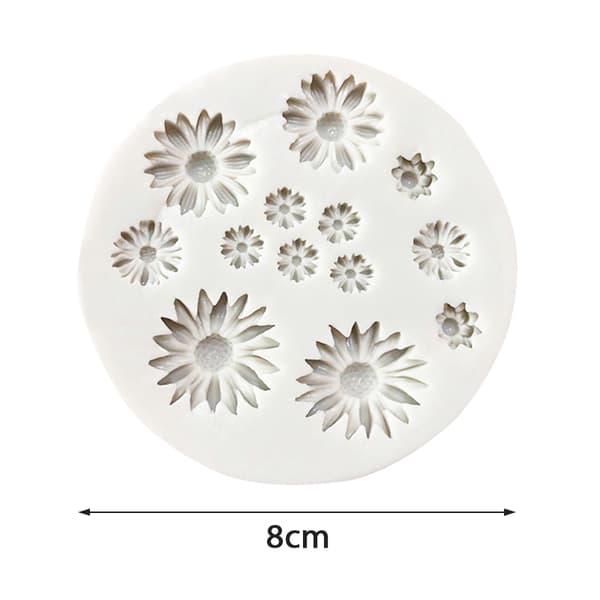Daisy Wild Chrysanthemum Flower Shape Silikonform Bakform 8cm