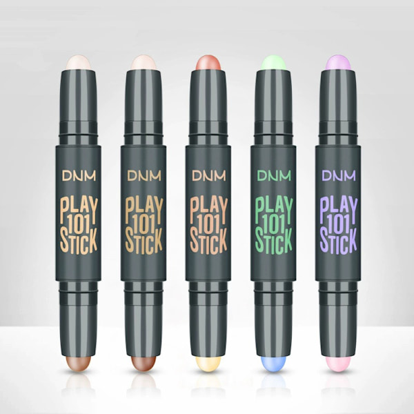 Dubbelhövdad Makeup Highlighter V Ansiktsconcealer Konturering Bronzer E