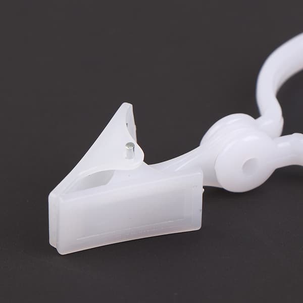 10 stk. plastgardinklips i hvitt
