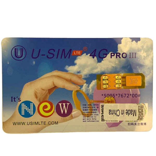 Usim 4GPro Unlock SIM-kortti puhelimeen13/12/11/ProMax/XR Smart-De