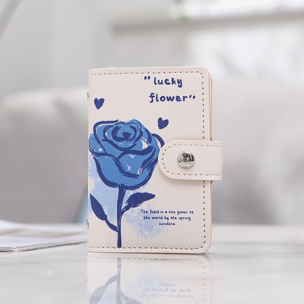 Blomsterkortpakke med 20 kortspor ID Kredittkortholder Lommeveske A2