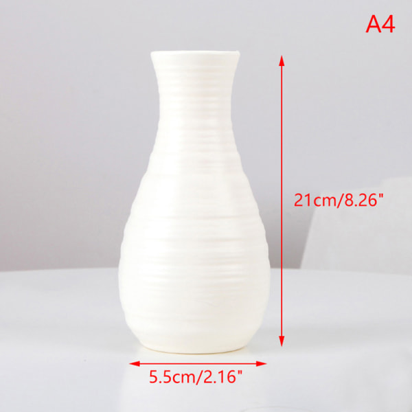 Hjem Nordic Plastic Vase Enkel Liten Frisk Blomsterpotte Oppbevaring A4