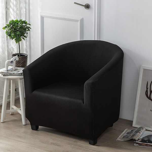 Enkel Cover Club Sofföverdrag Till Vardagsrum Elastisk Rela Black