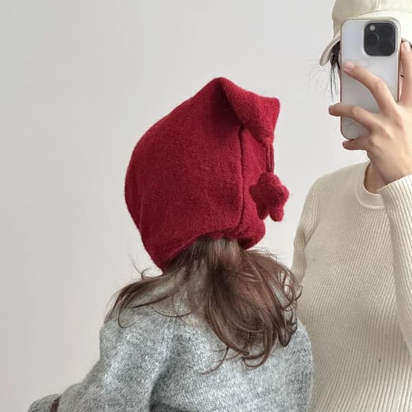 Vindtæt Blød Varm Hue Ørebeskyttelse Med Stjernevarmer Beanie A2