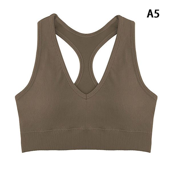 Dame Sports BH Top Push Up Fitness Yoga BH Undertøj Sport T Coffee