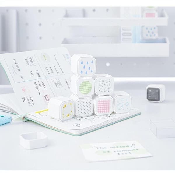 4-i-1 Mønster Baggrundsstempelsæt til DIY Journal Scrapbooking A2