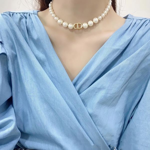 Fashion Bohemian Letter CD Pearl Choker Halskæde Punk Halskæder A1