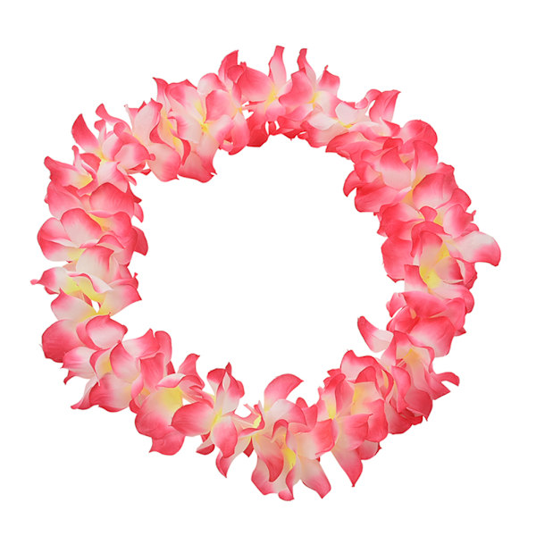 Hawaiianske Leis Simulerte Silkeblomster Leis Dansefest Fancy Dres Red