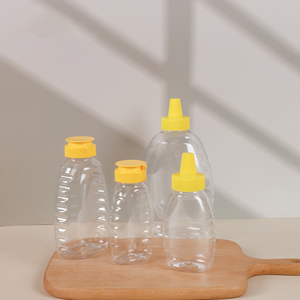 Plastikhonungsflaskor Läckagesäker Honungsburkflaska med Flip-lock A3