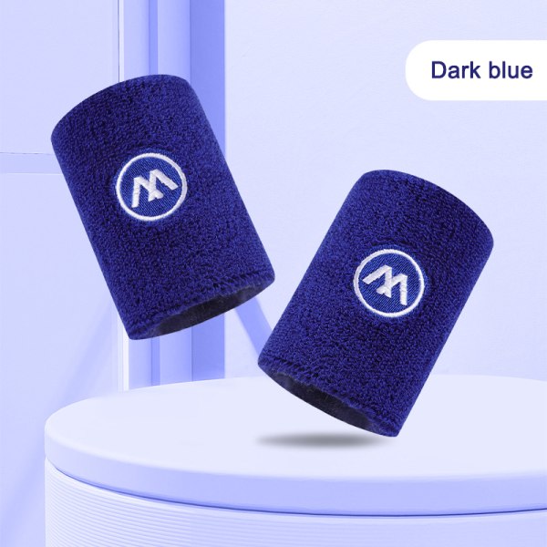 Et par håndklæde håndledsbeskyttere Svedabsorberende håndklæde håndledsbeskyttere Ba Deep Blue a pair