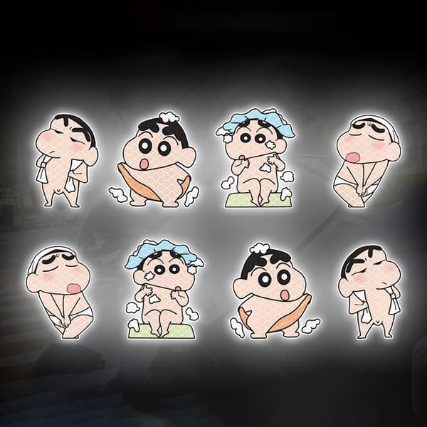 Lysreflekterende farveblyant Shin-Chan Cattoon Car Sticker e Waterpr A1