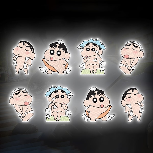 Lysreflekterende farveblyant Shin-Chan Cattoon Car Sticker e Waterpr A2