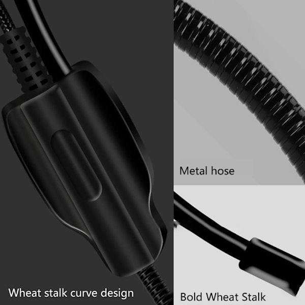 3,5 MM tråd med hodebåren kablet mikrofon Headset stemmeforsterker