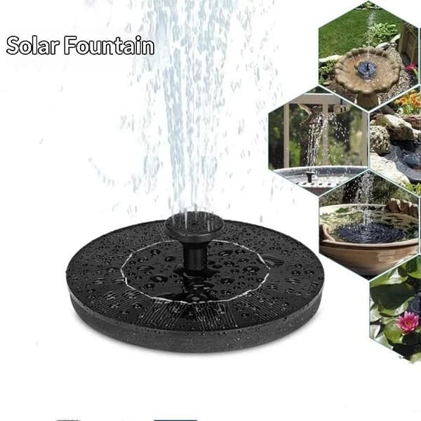 Mini solvattenfontän soldriven för pool, damm, vattenfall 16cm