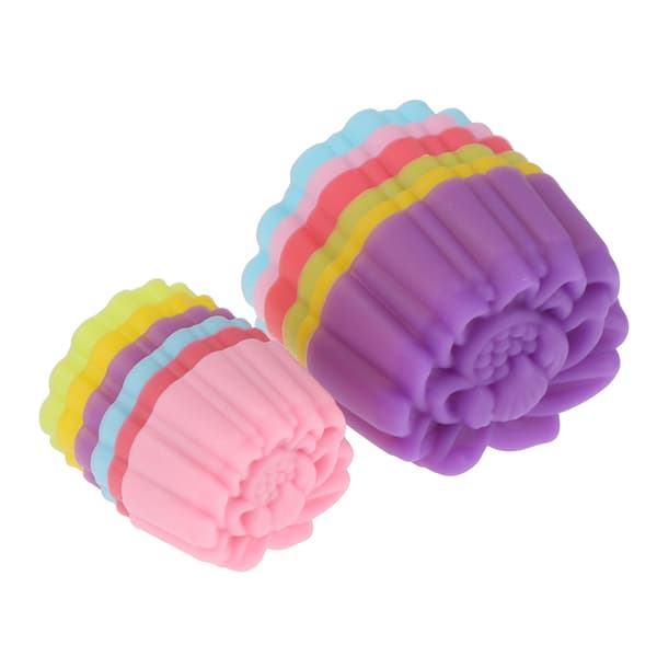 5 stk 3/5cm Lotus Silikonform Kake Muffin Baking Nonstick Reus 3cm 5pcs