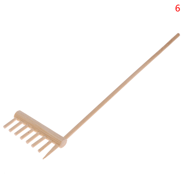 1/5Pcs Mini Bamboo Rake for Zen Garden Sand Tabletop Meditation 6(8 tooths 1Pc)