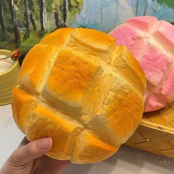 Høykvalitets sakte-stigende Squishy Brød Overdimensjonert Ananasbolle Pink