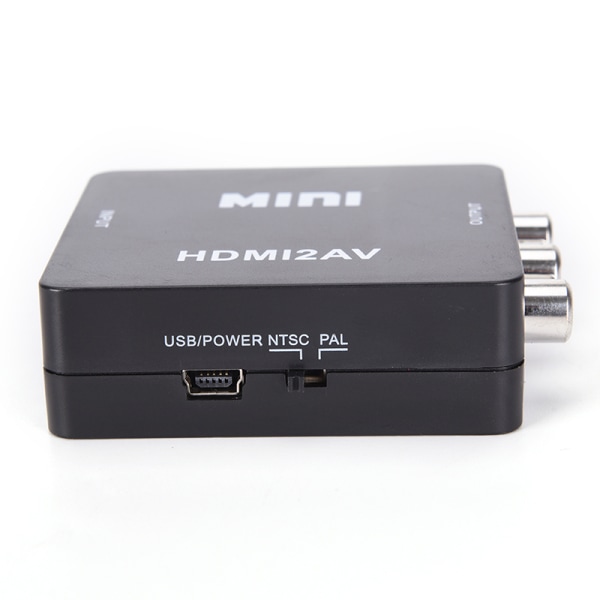 HDMI till RCA AV/CVBS Adapter HD 1080P Mini HDMI2AV Video Convert white